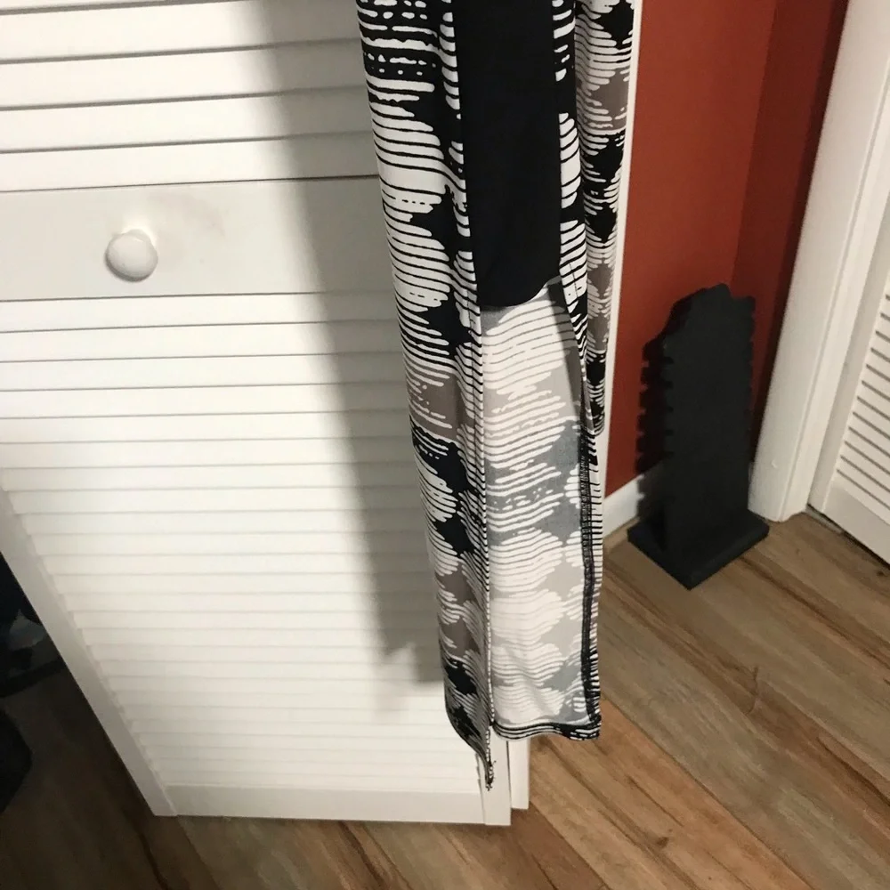 Chico's‎ Black and White Geometric Maxi Dress